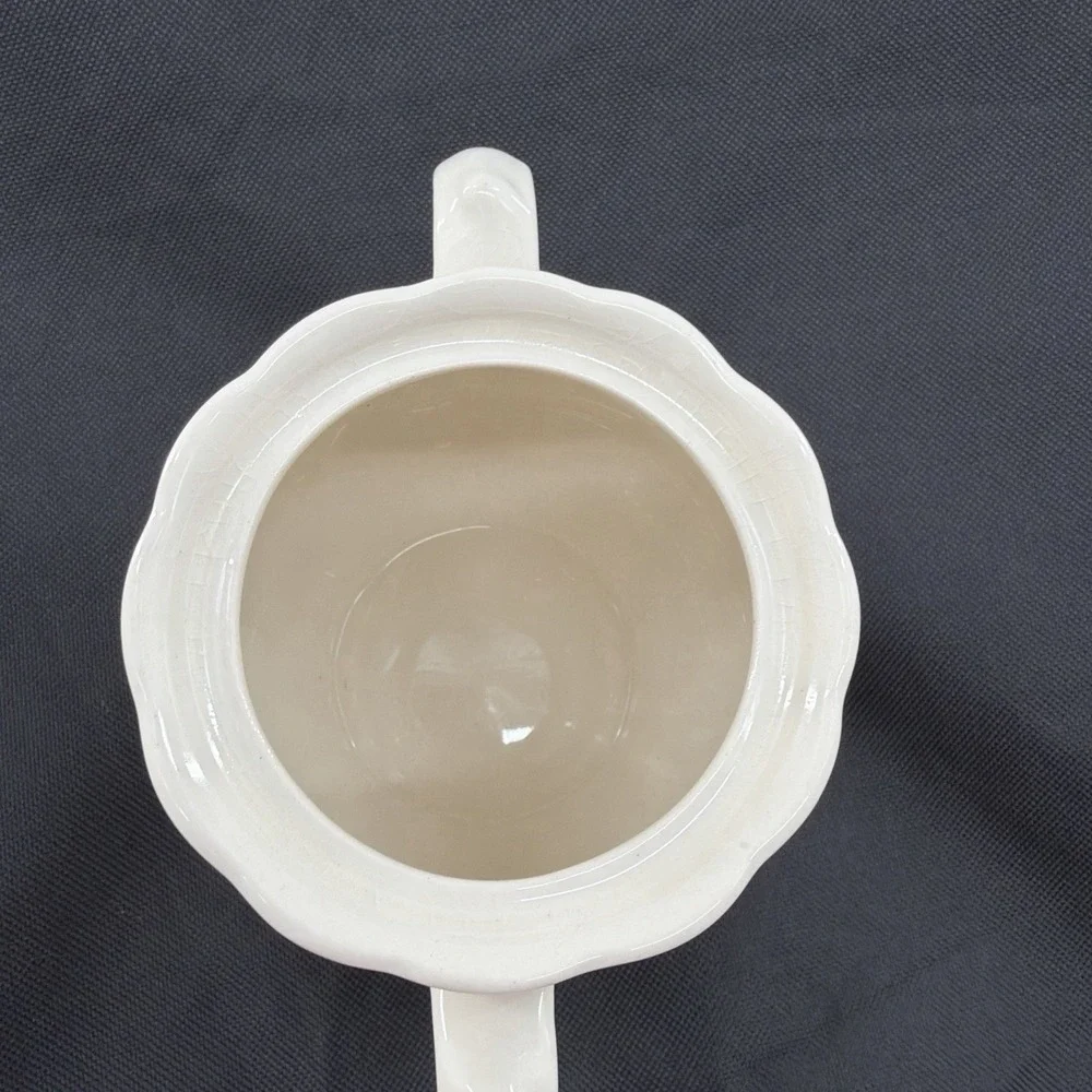 Wheat Sheaf Sugar Bowl White Ironstone w/ Lid Wilkinson Staffordshire England